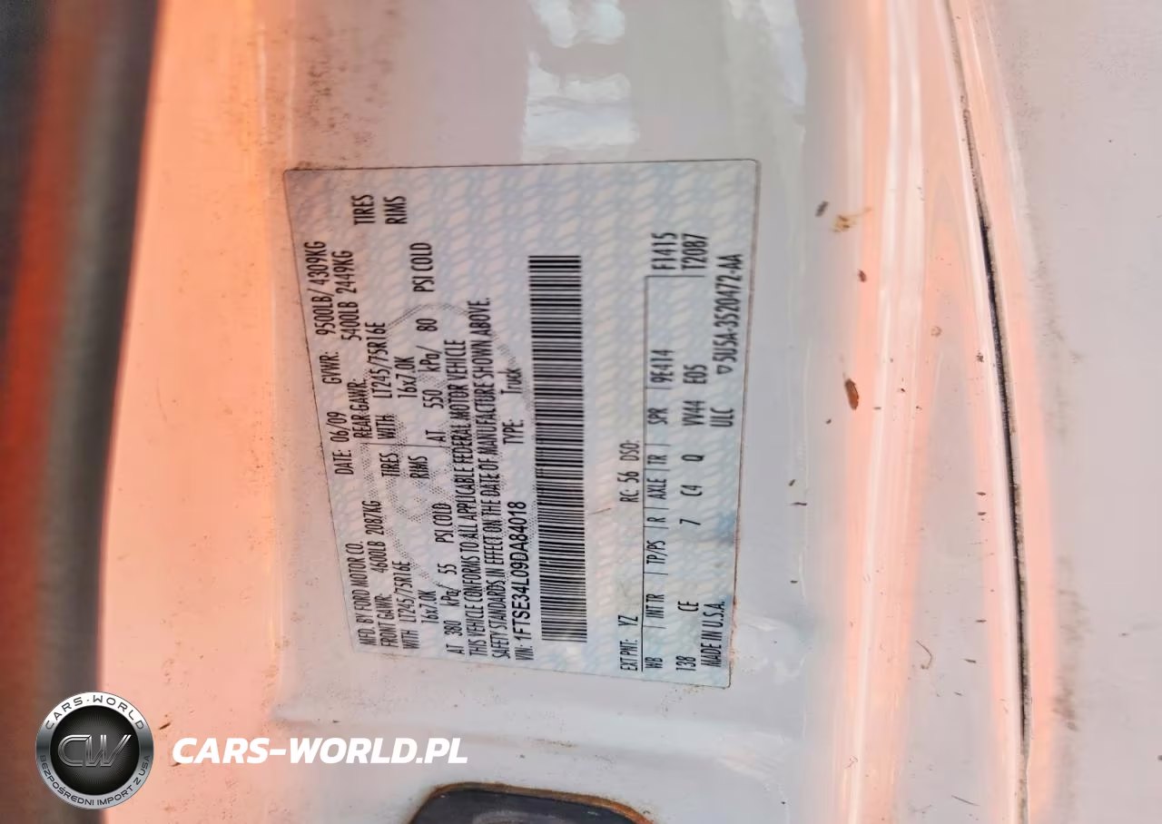 2009 Ford Econoline E350 Super Duty Van VIN:1FTSE34L09DA84018 - 14