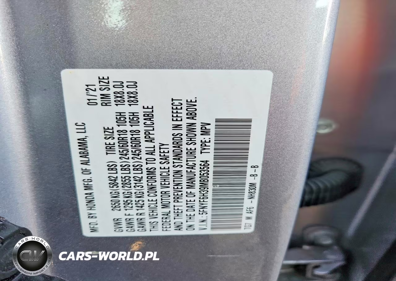 2021 Honda Pilot Ex VIN:5FNYF6H39MB053564 - 13