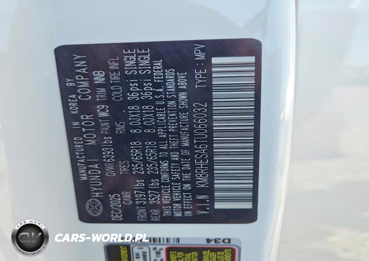 2026 Hyundai Palisade Sel Premium VIN:KM8RHESA6TU066032 - 14