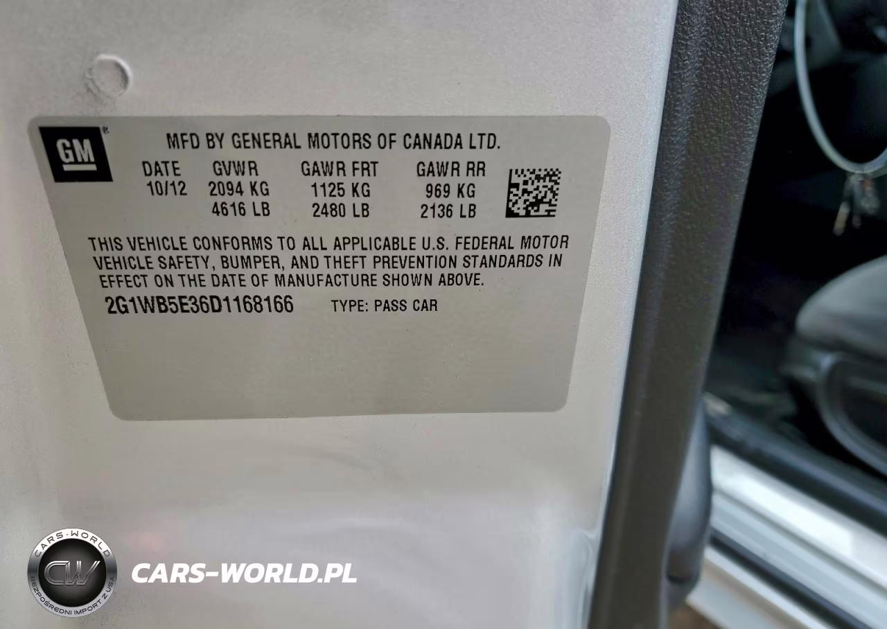2013 Chevrolet Impala Lt VIN:2G1WB5E36D1168166 - 12