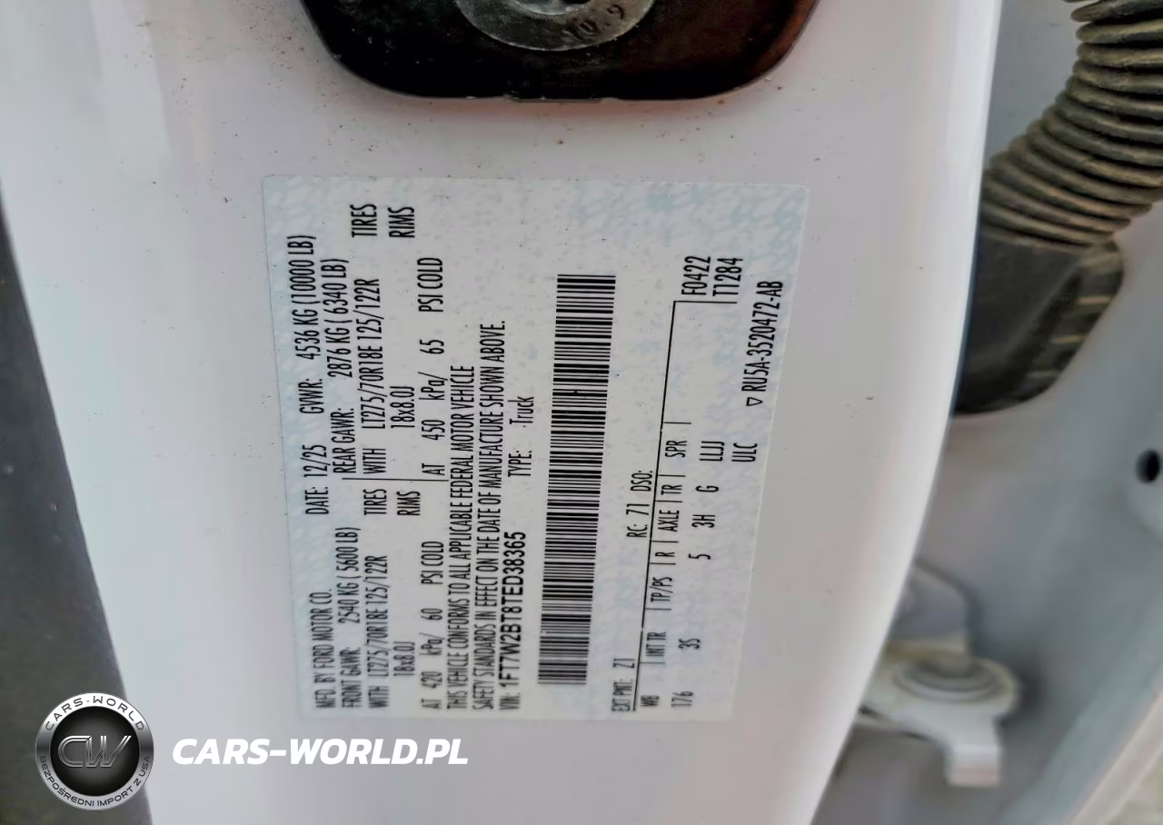 2026 Ford F250 Super Duty VIN:1FT7W2BT8TED38365 - 12
