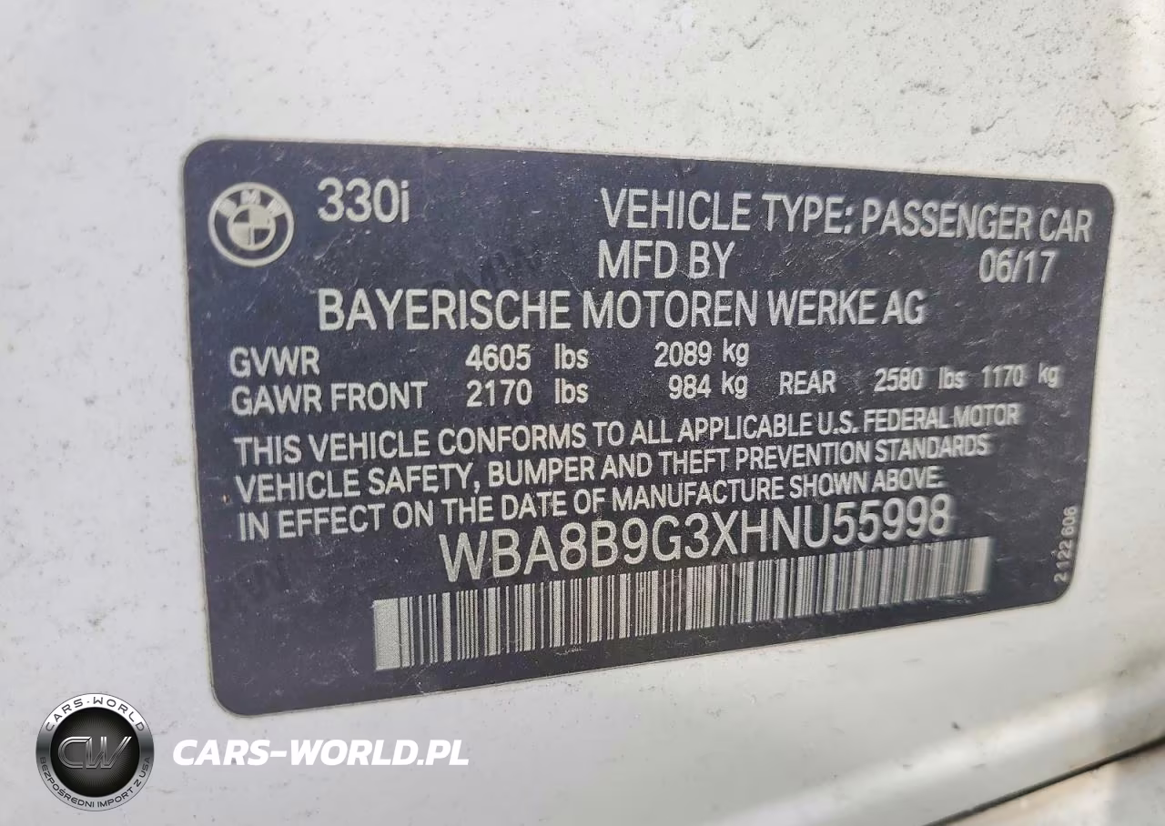2017 BMW 330 I VIN:WBA8B9G3XHNU55998 - 12