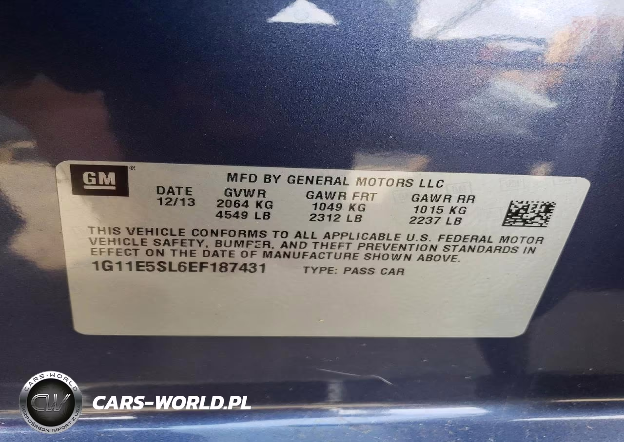 2014 Chevrolet Malibu 2Lt VIN:1G11E5SL6EF187431 - 13