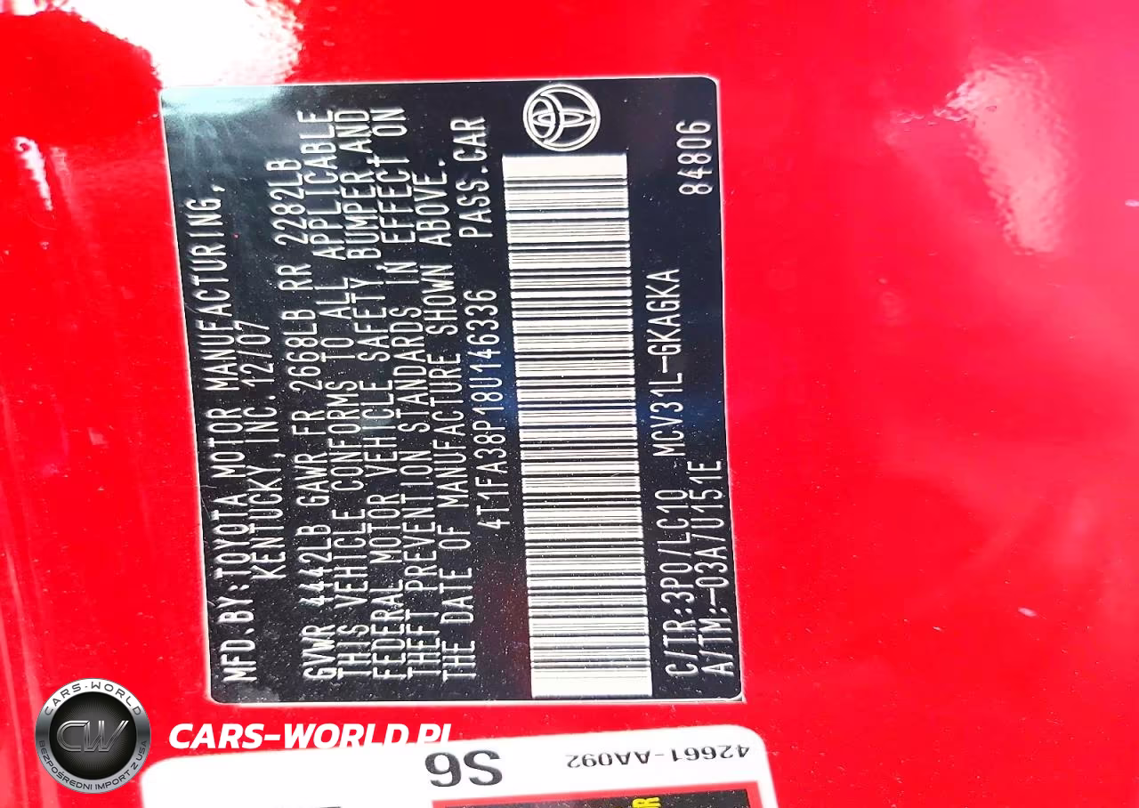 2008 Toyota Camry Solara Sle V6 VIN:4T1FA38P18U146336 - 12