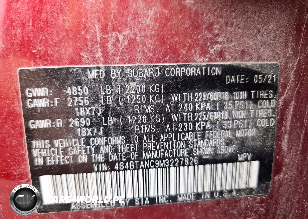 2021 Subaru Outback Limited VIN:4S4BTANC9M3227826 - 13