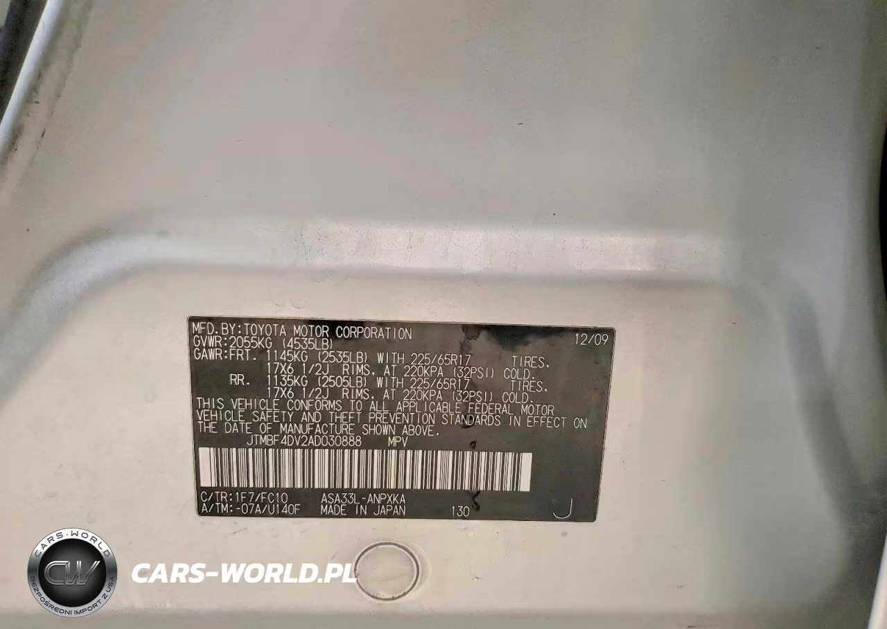 2010 Toyota Rav4 Base VIN:JTMBF4DV2AD030888 - 14