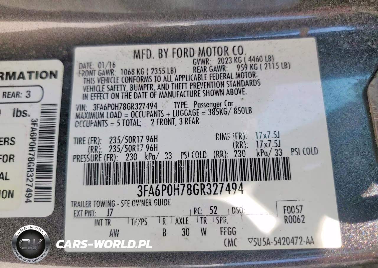2016 Ford Fusion Se VIN:3FA6P0H78GR327494 - 13
