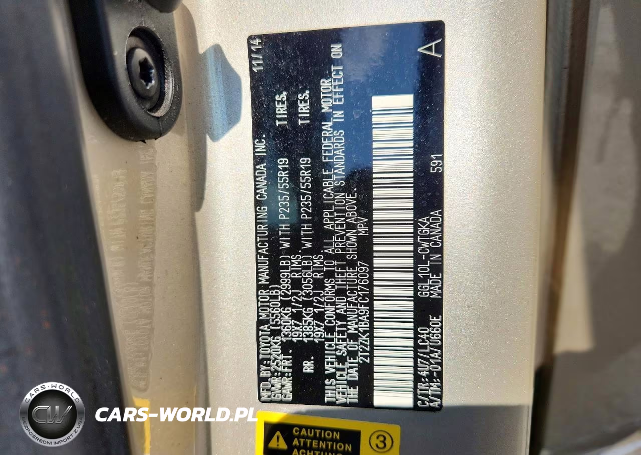 2015 Lexus Rx 350 Base VIN:2T2ZK1BA9FC176097 - 13