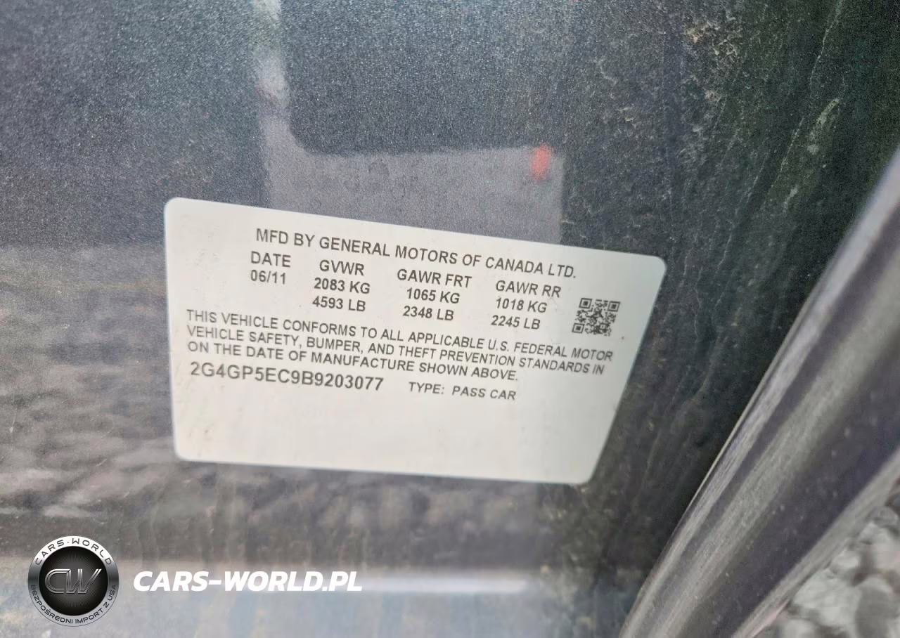 2011 Buick Regal Cxl VIN:2G4GP5EC9B9203077 - 12