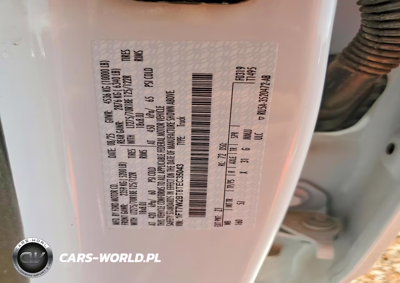 2026 Ford F250 Super Duty VIN:1FT7W2BT8TEC35043 - 12