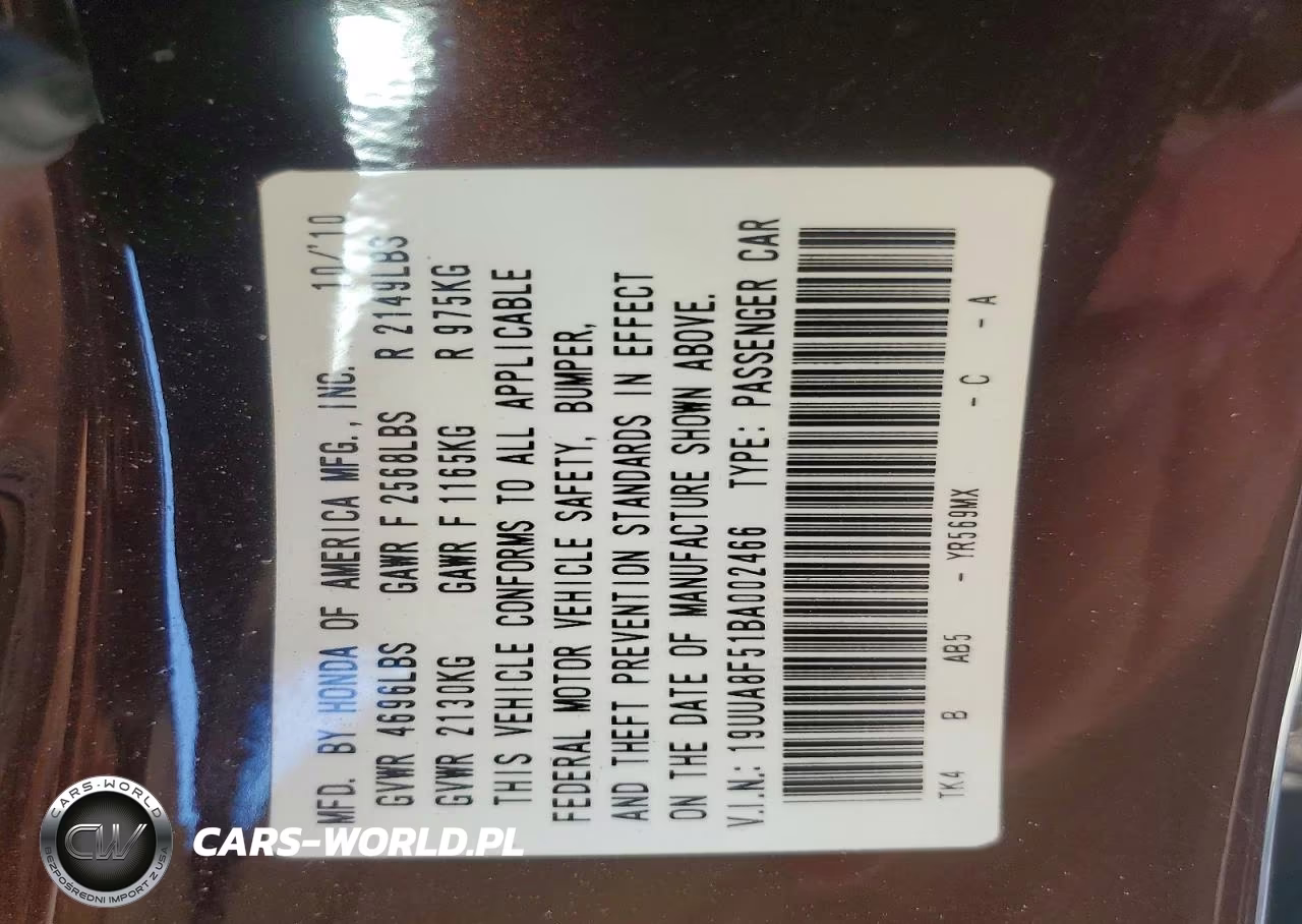 2011 Acura Tl VIN:19UUA8F51BA002466 - 12