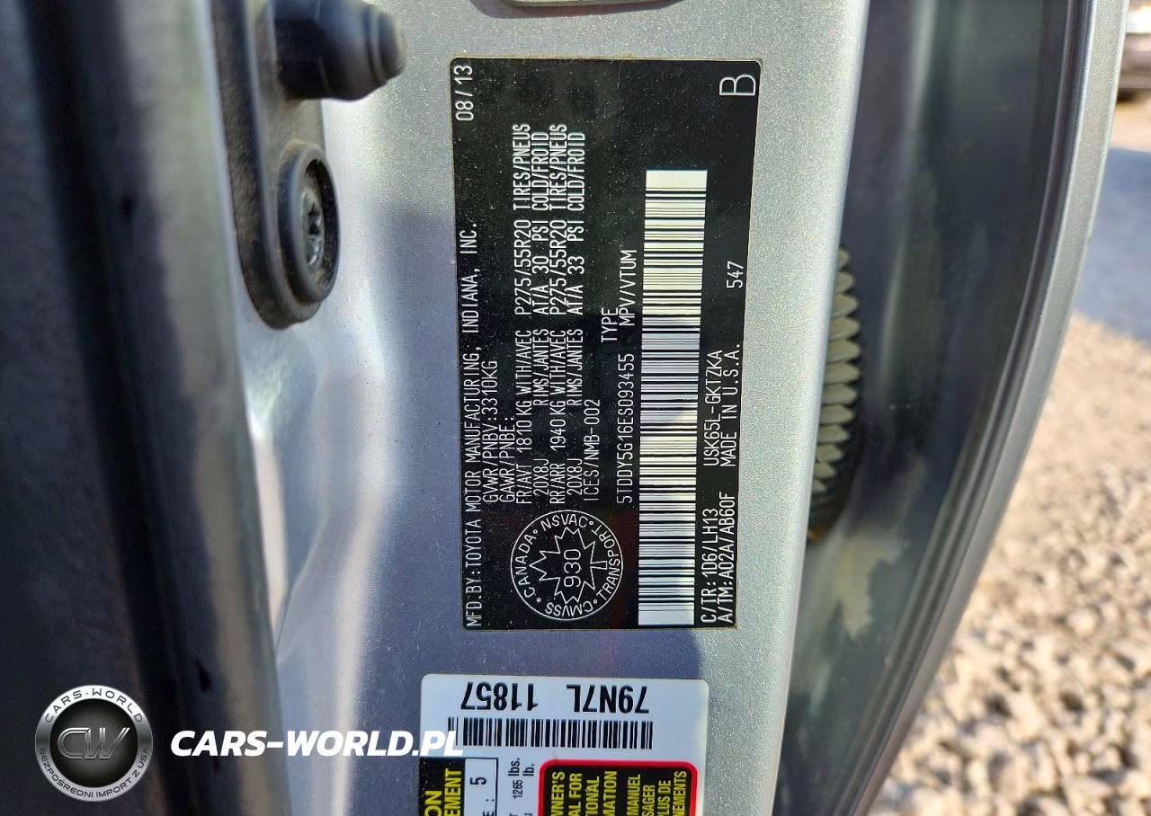 2014 Toyota Sequoia Platinum VIN:5TDDY5G16ES093455 - 13