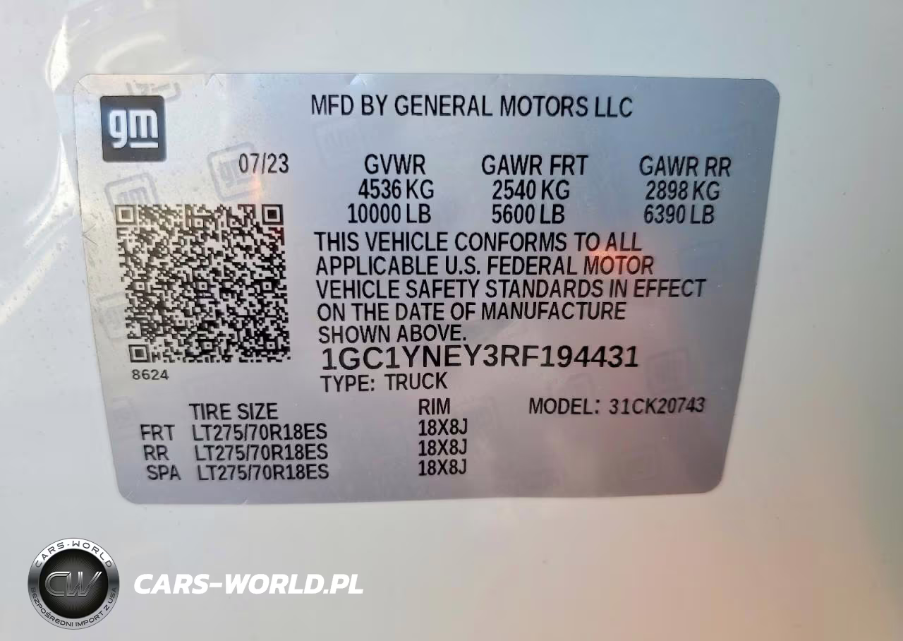 2024 Chevrolet Silverado K2500 Heavy Duty Lt VIN:1GC1YNEY3RF194431 - 13