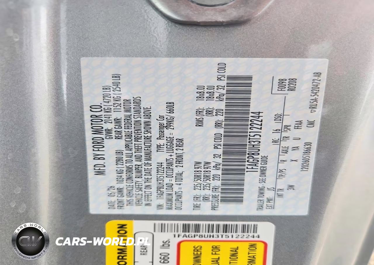 2026 Ford Mustang VIN:1FAGP8UH3T5122244 - 13
