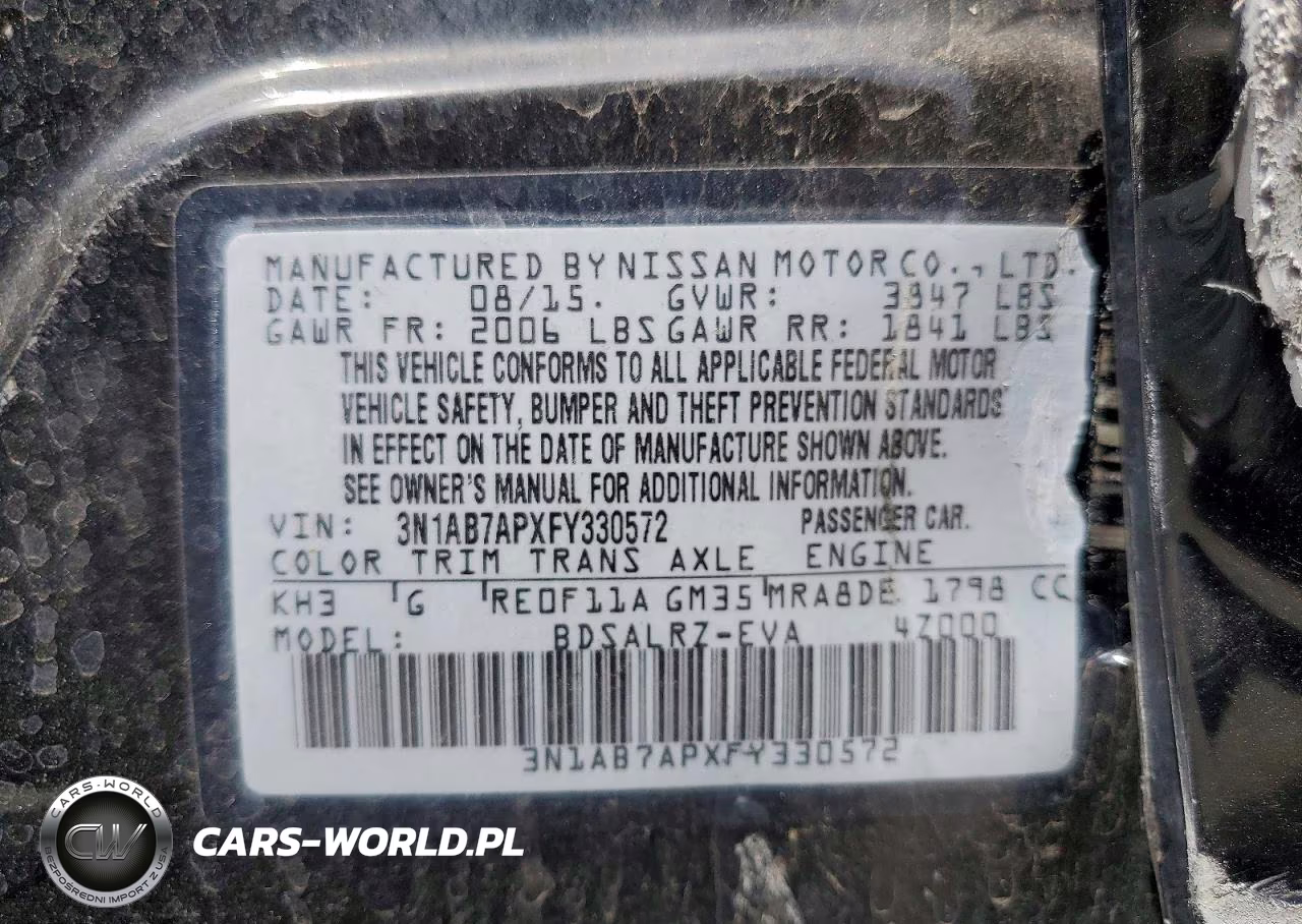 2015 Nissan Sentra Sr VIN:3N1AB7APXFY330572 - 12