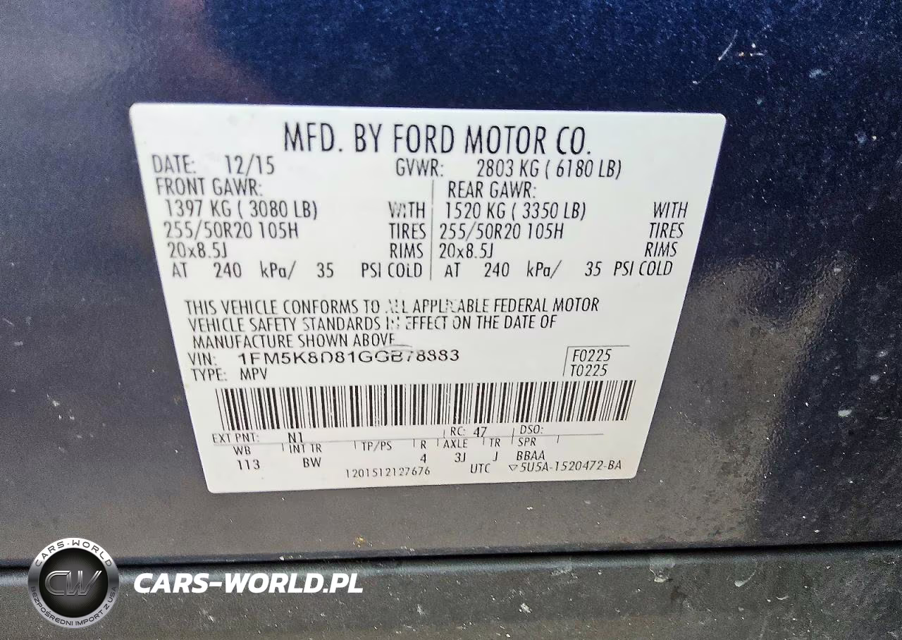 2016 Ford Explorer Xlt VIN:1FM5K8D81GGB78883 - 5