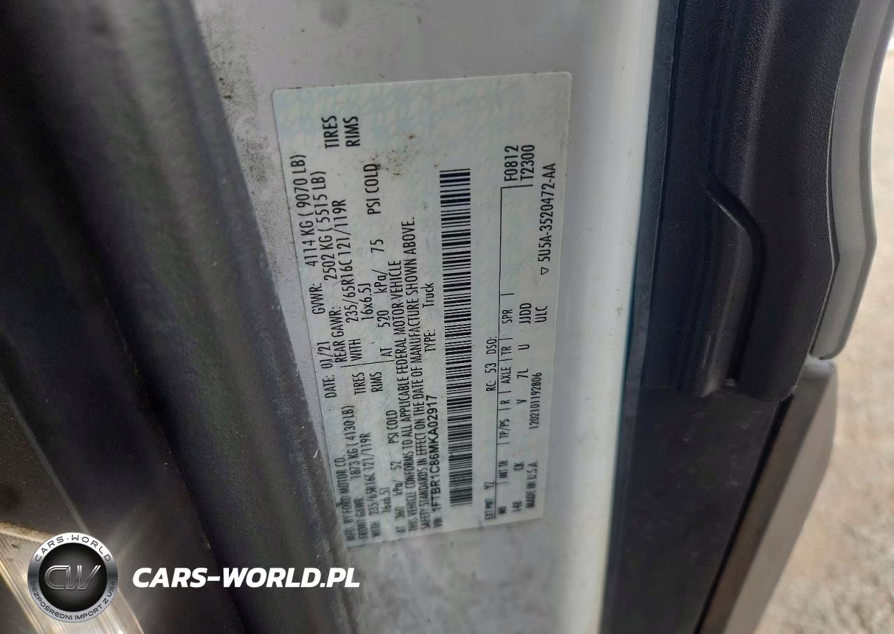2021 Ford Transit T-250 VIN:1FTBR1C86MKA02917 - 13