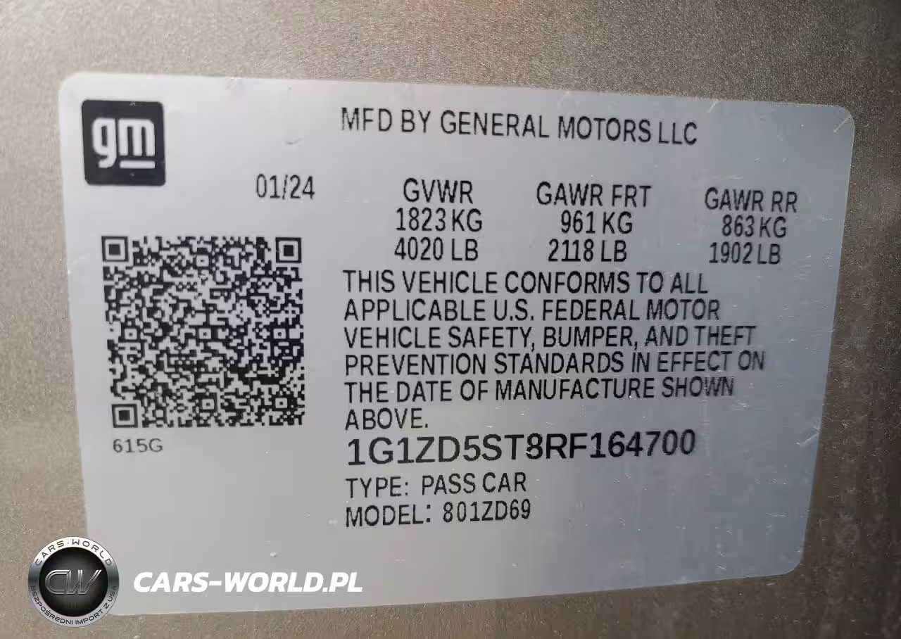 2024 Chevrolet Malibu Lt VIN:1G1ZD5ST8RF164700 - 12