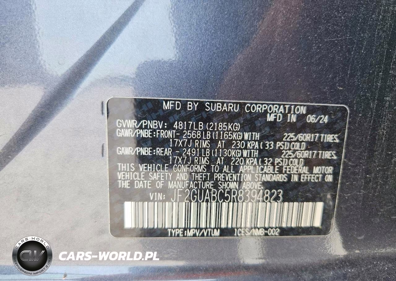 2024 Subaru Crosstrek VIN:JF2GUABC5R8394823 - 14