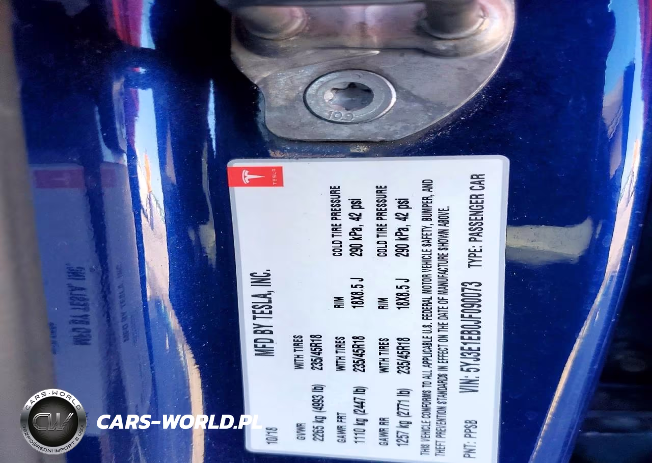 2018 Tesla Model 3 VIN:5YJ3E1EB0JF090073 - 13