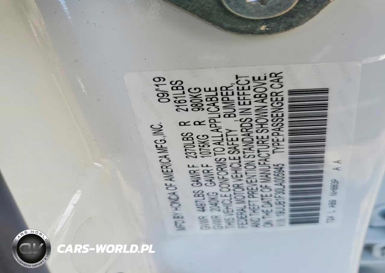 2020 Acura Tlx VIN:19UUB1F30LA005945 - 12