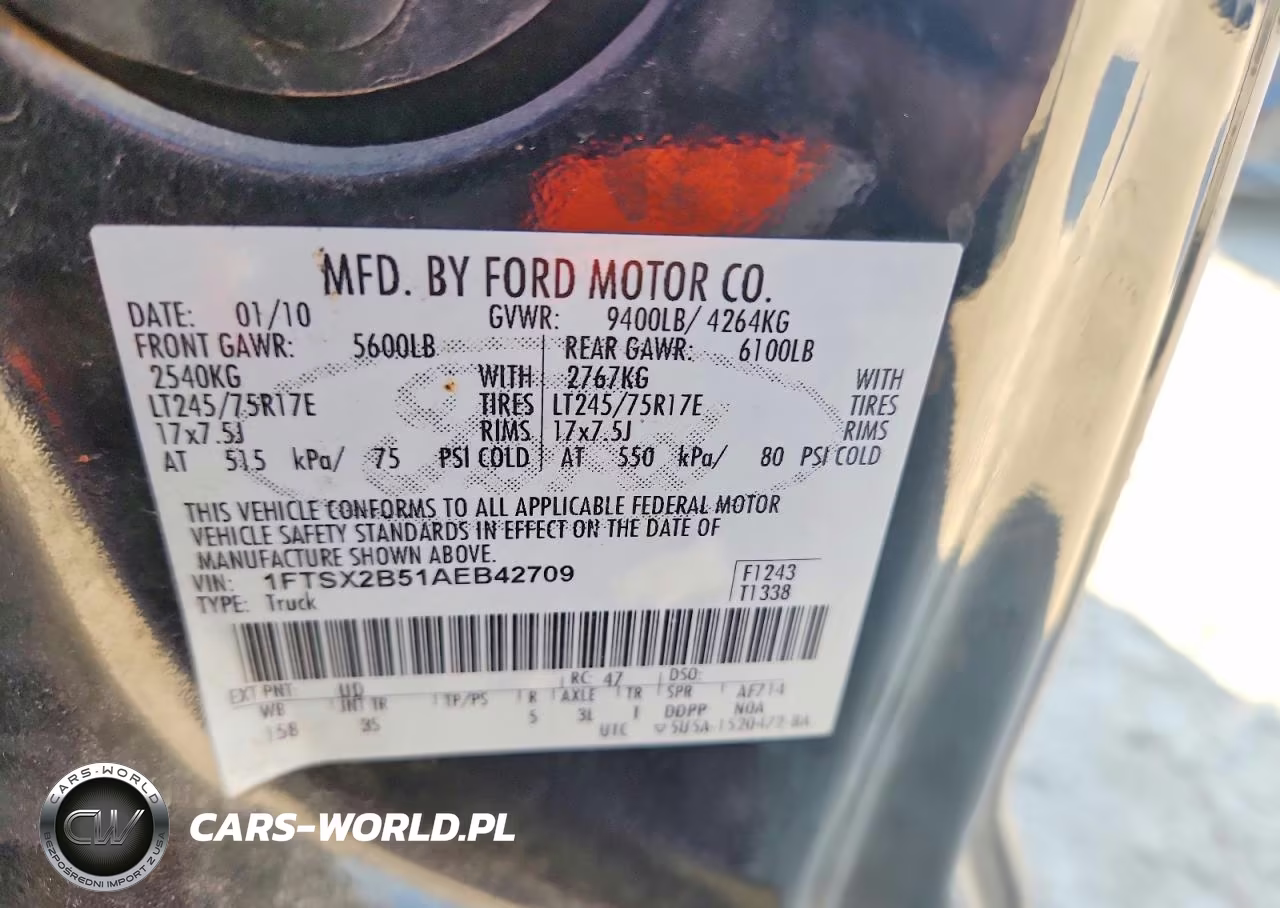 2010 Ford F250 Super Duty VIN:1FTSX2B51AEB42709 - 12