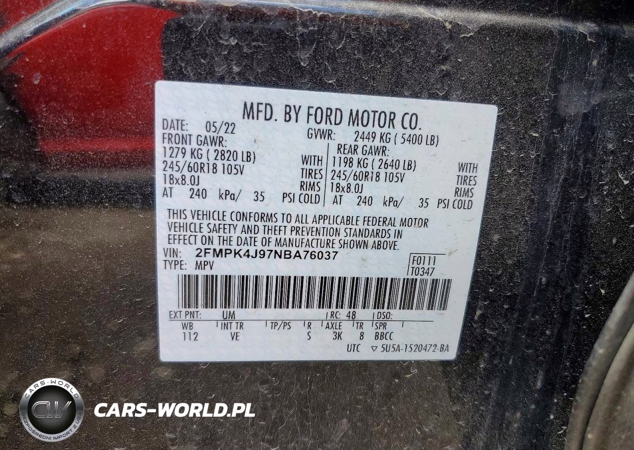 2022 Ford Edge Sel VIN:2FMPK4J97NBA76037 - 14