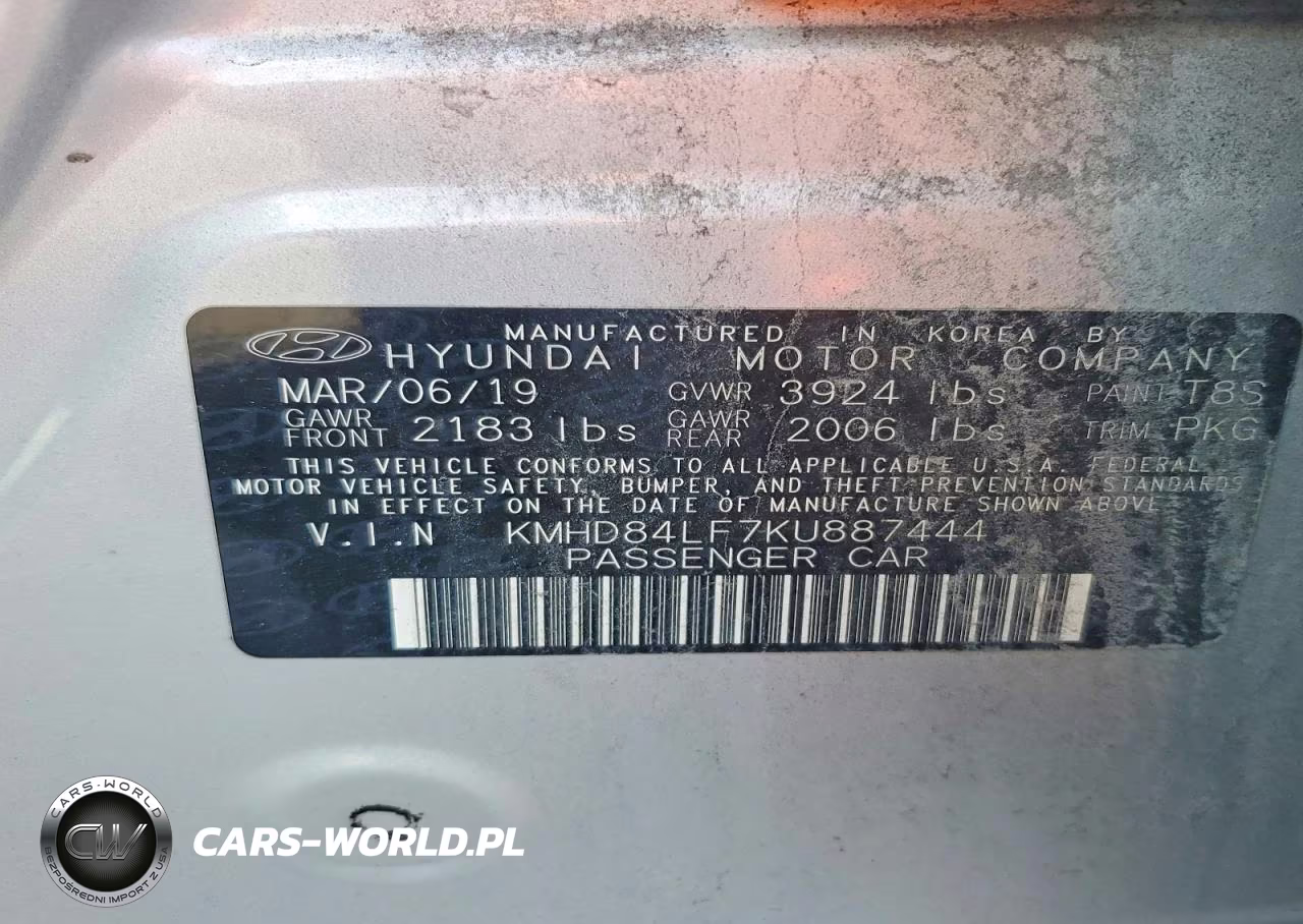 2019 Hyundai Elantra Value Edition VIN:KMHD84LF7KU887444 - 13
