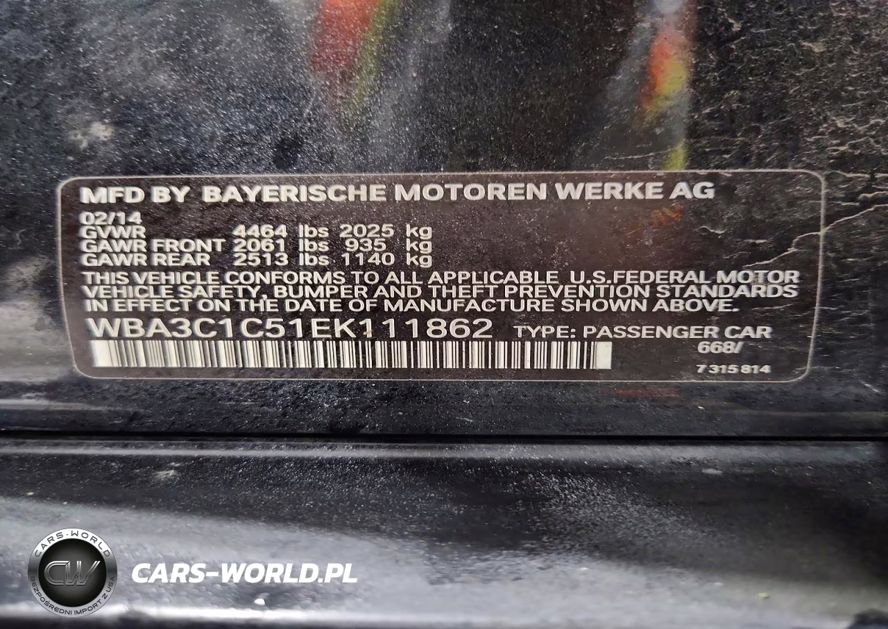 2014 BMW 328 I Sulev VIN:WBA3C1C51EK111862 - 12