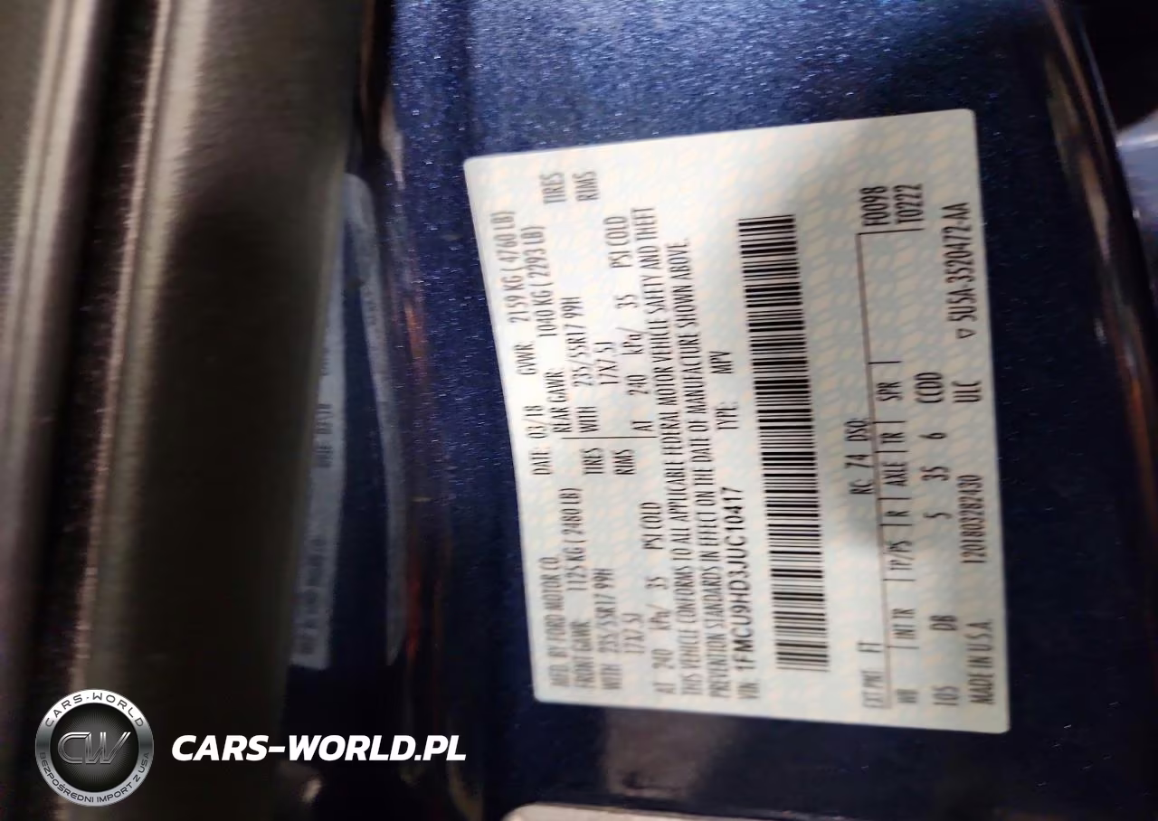 2018 Ford Escape Sel VIN:1FMCU9HD3JUC10417 - 13