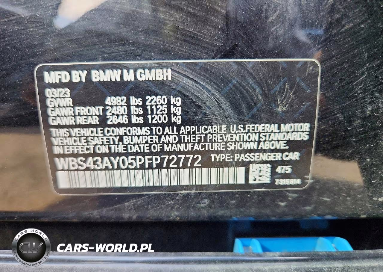 2023 BMW M3 Competition VIN:WBS43AY05PFP72772 - 12
