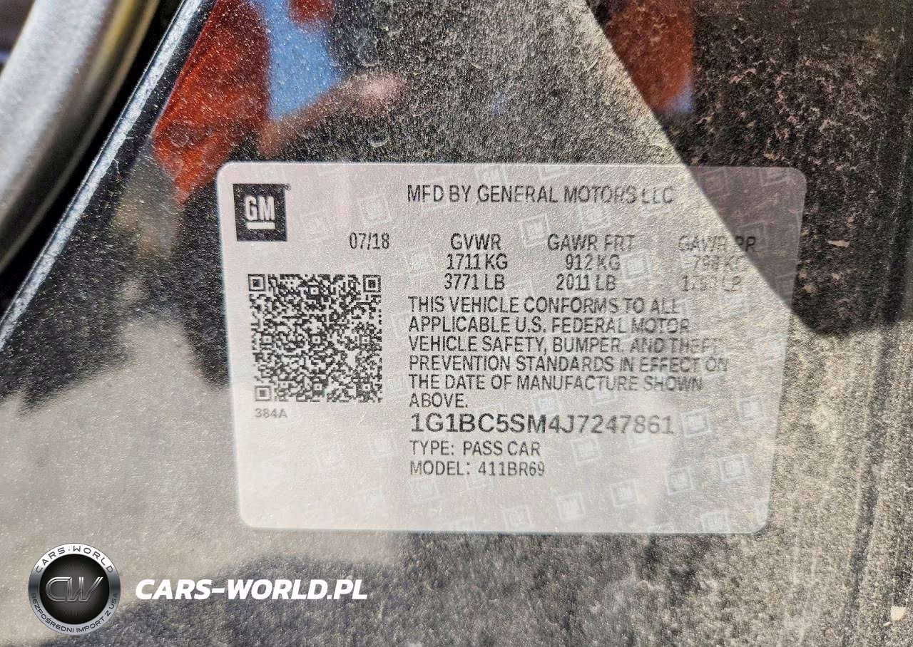 2018 Chevrolet Cruze Ls VIN:1G1BC5SM4J7247861 - 12