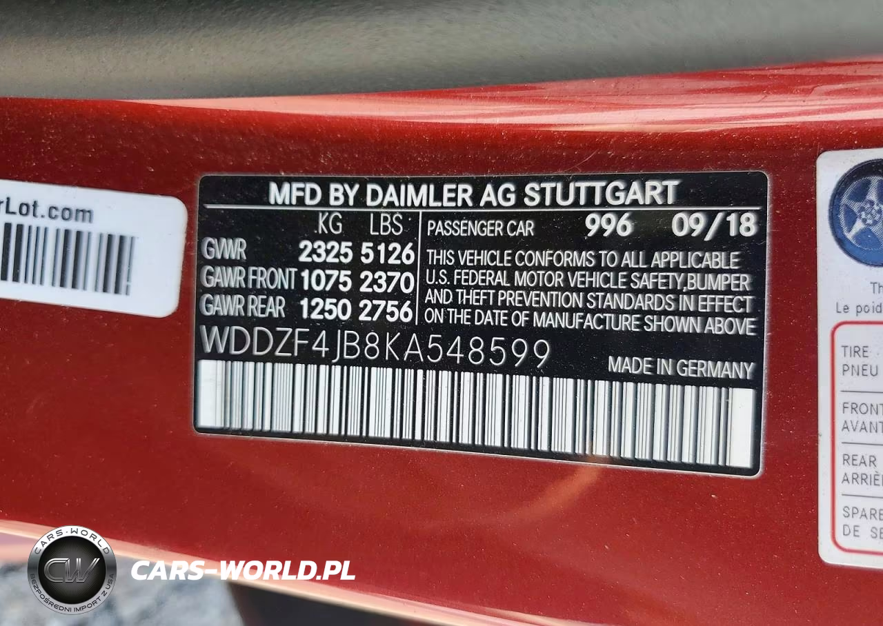 2019 Mercedes-Benz E 300 VIN:WDDZF4JB8KA548599 - 13