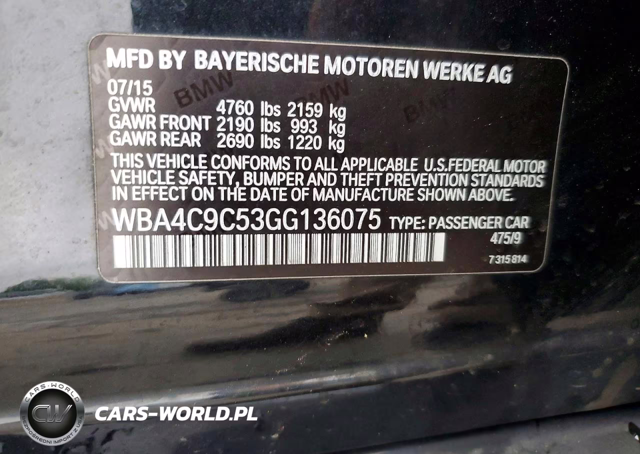 2016 BMW 428 Xi Gran Coupe Sulev VIN:WBA4C9C53GG136075 - 12