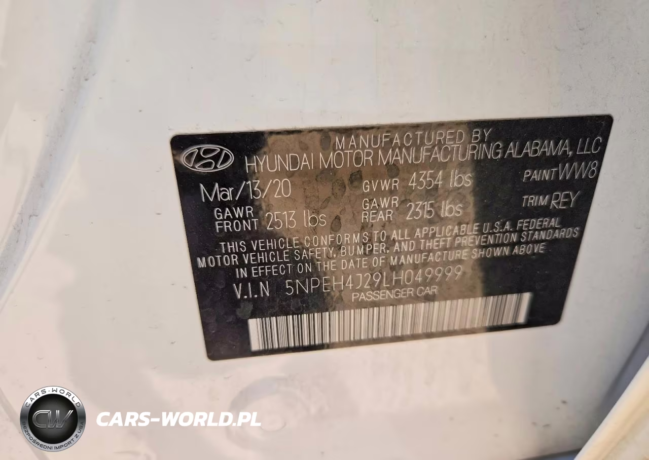 2020 Hyundai Sonata Limited VIN:5NPEH4J29LH049999 - 12