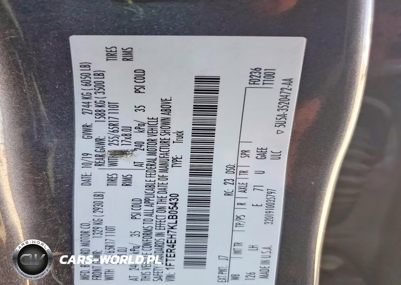 2019 Ford Ranger Xl VIN:1FTER4EH7KLB05430 - 12