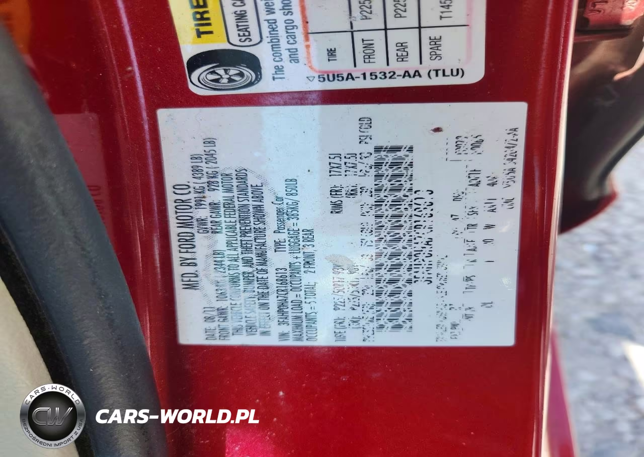 2012 Ford Fusion Se VIN:3FAHP0HA7CR168613 - 12