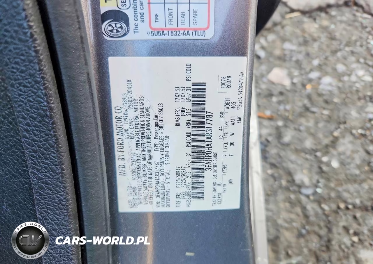 2010 Ford Fusion Se VIN:3FAHP0HA1AR317787 - 12