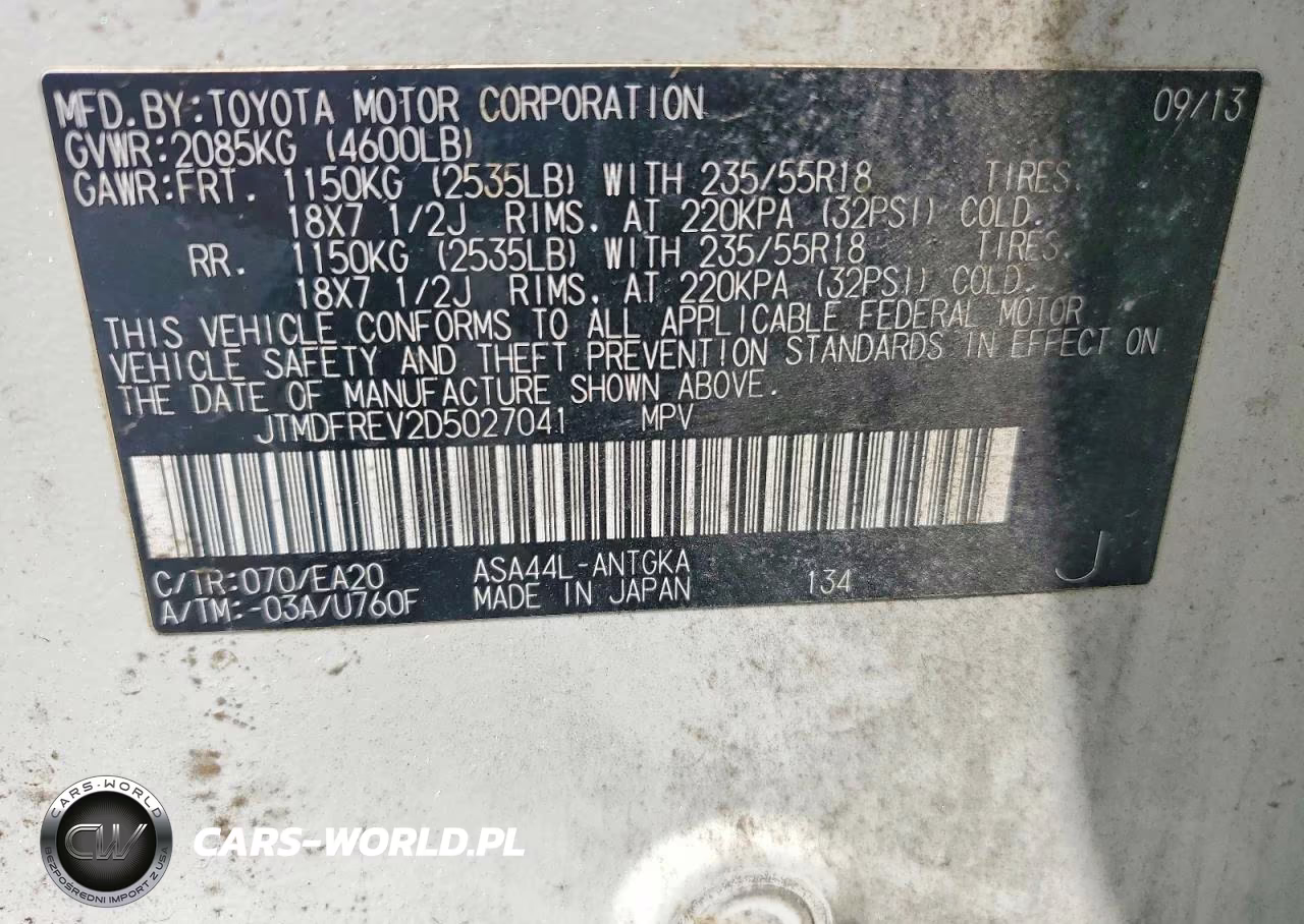 2013 Toyota Rav4 Limited VIN:JTMDFREV2D5027041 - 12