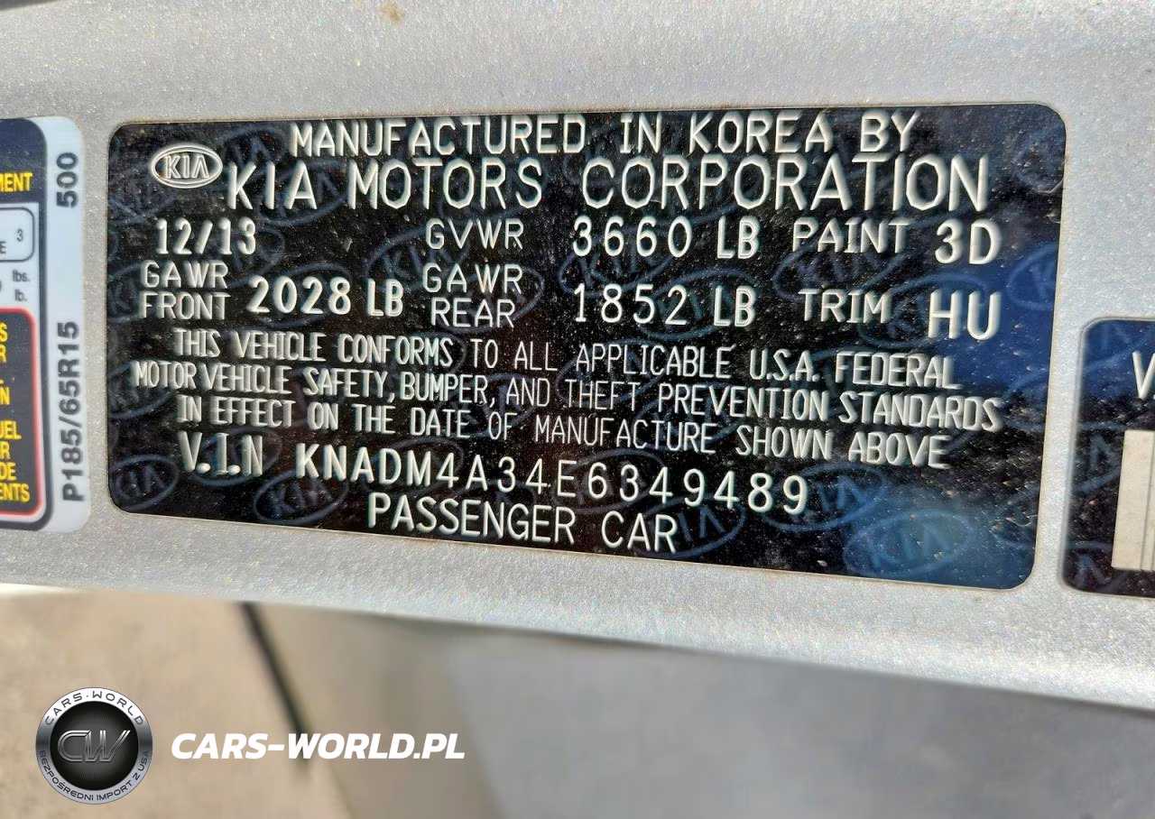 2014 Kia Rio Lx VIN:KNADM4A34E6349489 - 12