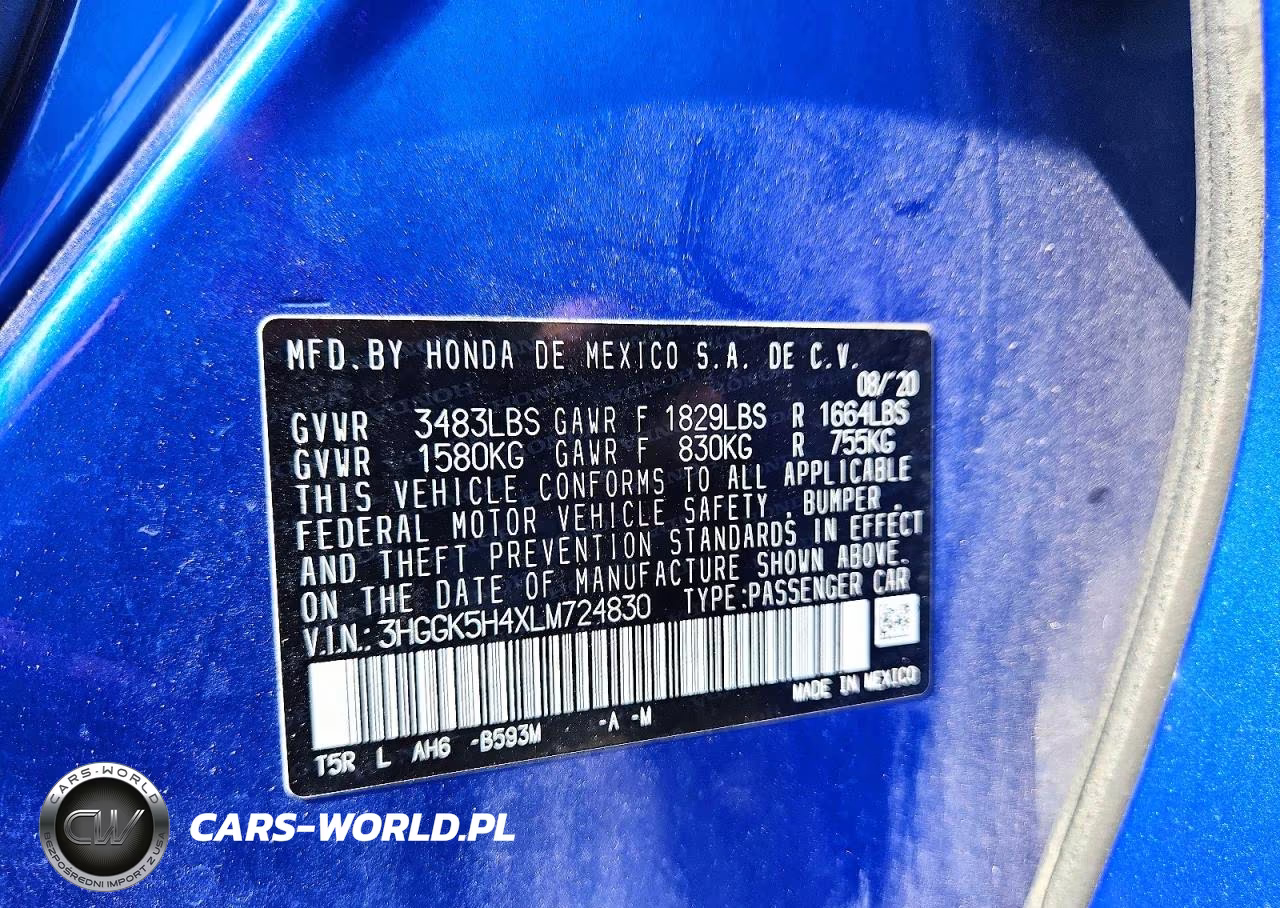 2020 Honda Fit Lx VIN:3HGGK5H4XLM724830 - 12