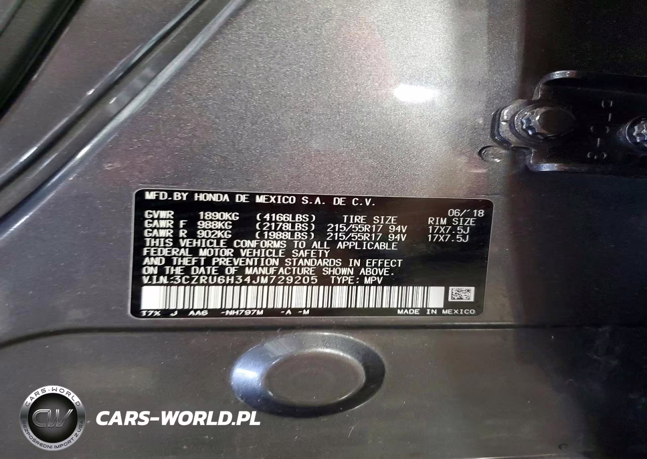 2018 Honda Hr-V Lx VIN:3CZRU6H34JM729205 - 14
