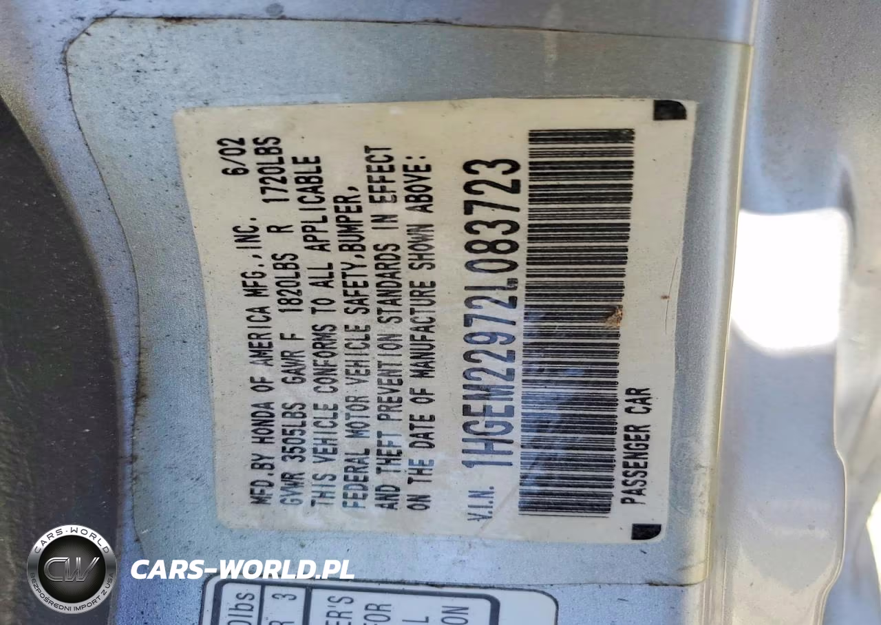 2002 Honda Civic Ex VIN:1HGEM22972L083723 - 12