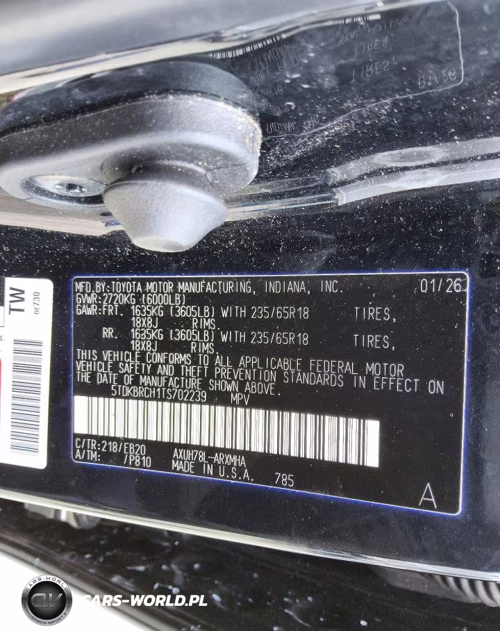 2026 Toyota Highlander Hybrid Xle VIN:5TDKBRCH1TS702239 - 13