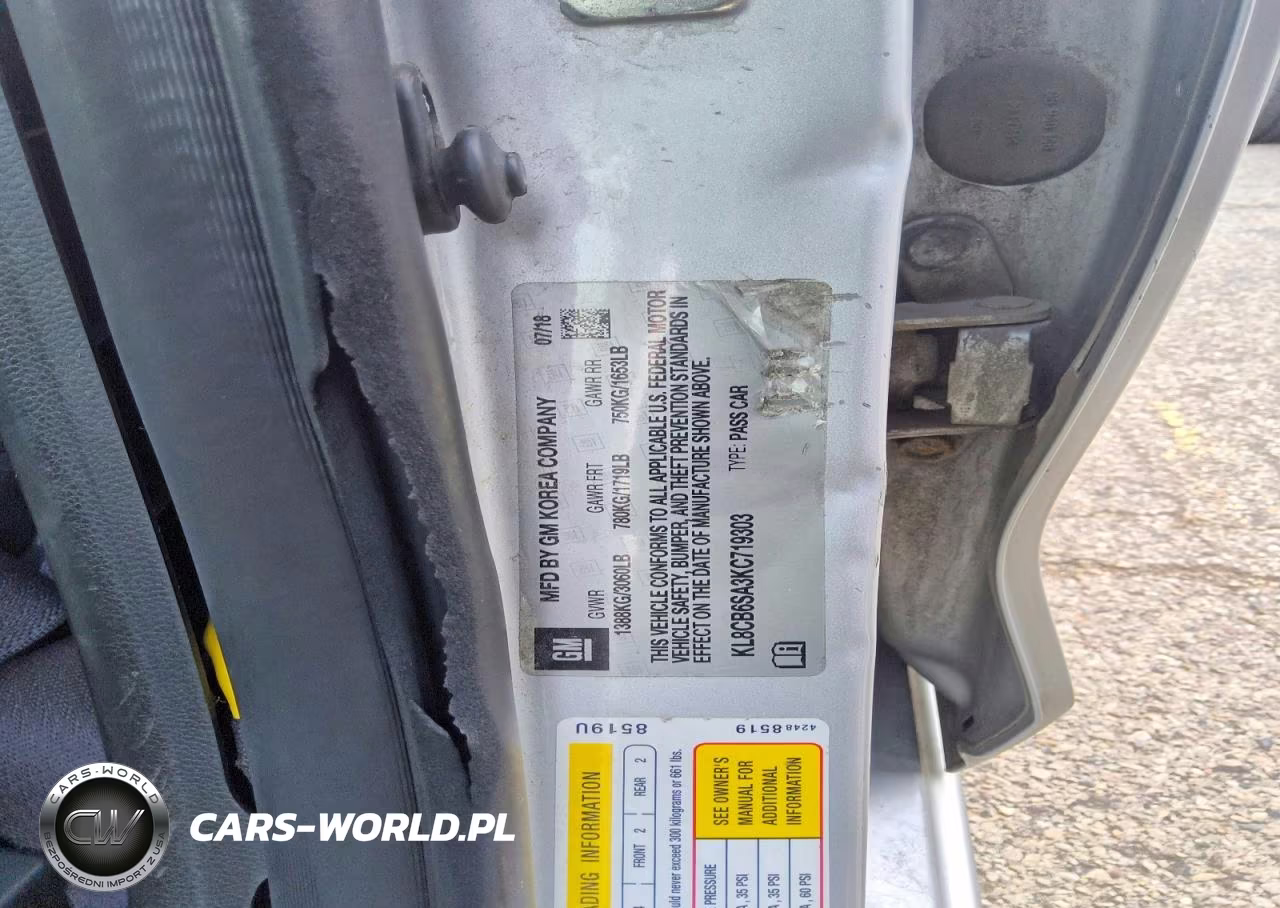 2019 Chevrolet Spark Ls VIN:KL8CB6SA3KC719303 - 12