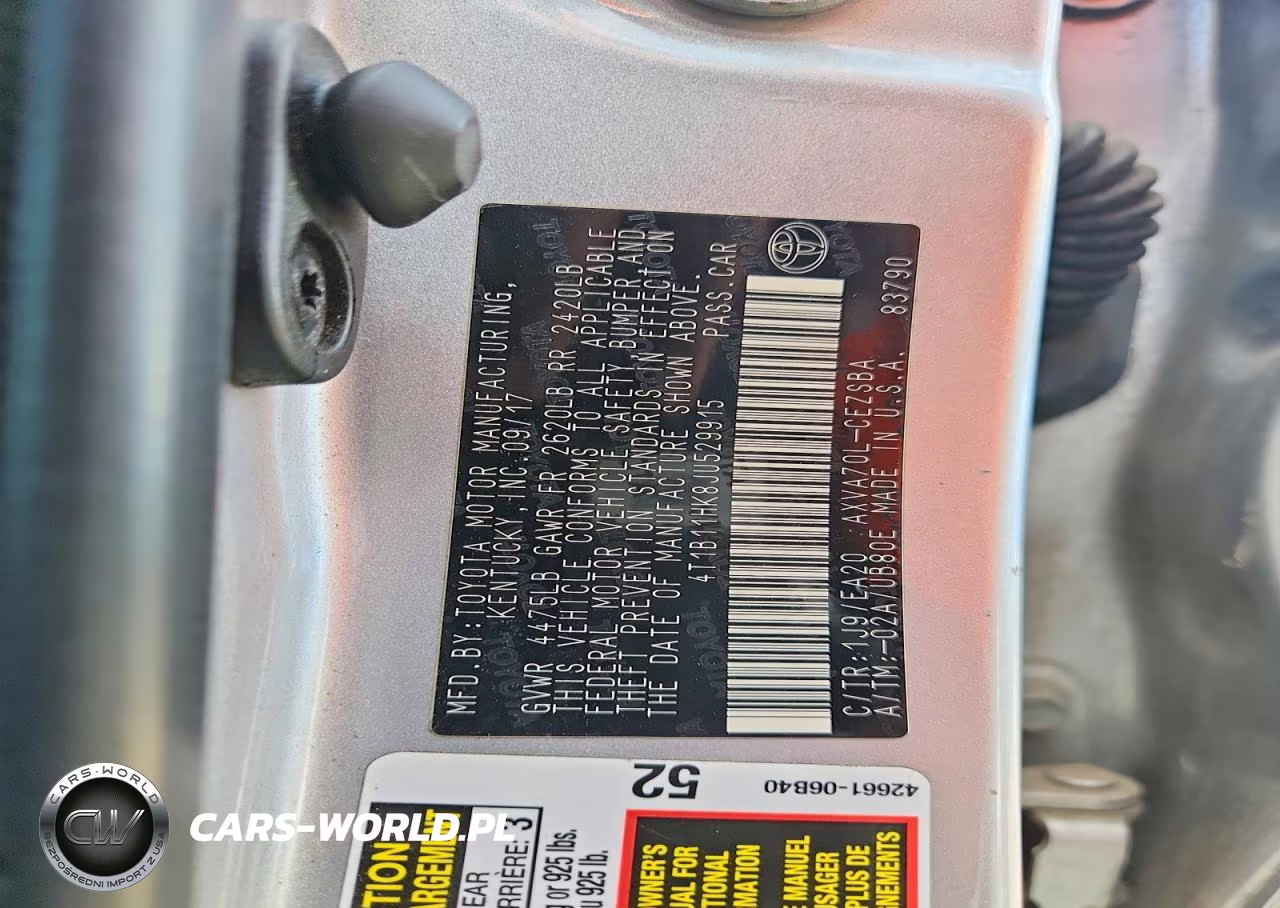 2018 Toyota Camry Se VIN:4T1B11HK8JU529915 - 12