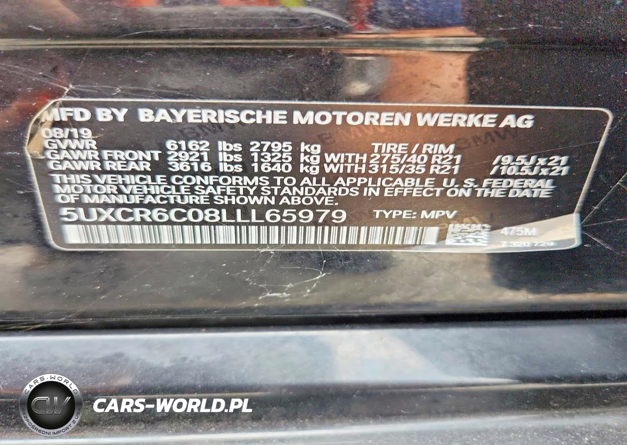 2020 BMW X5 xDrive40I VIN:5UXCR6C08LLL65979 - 12
