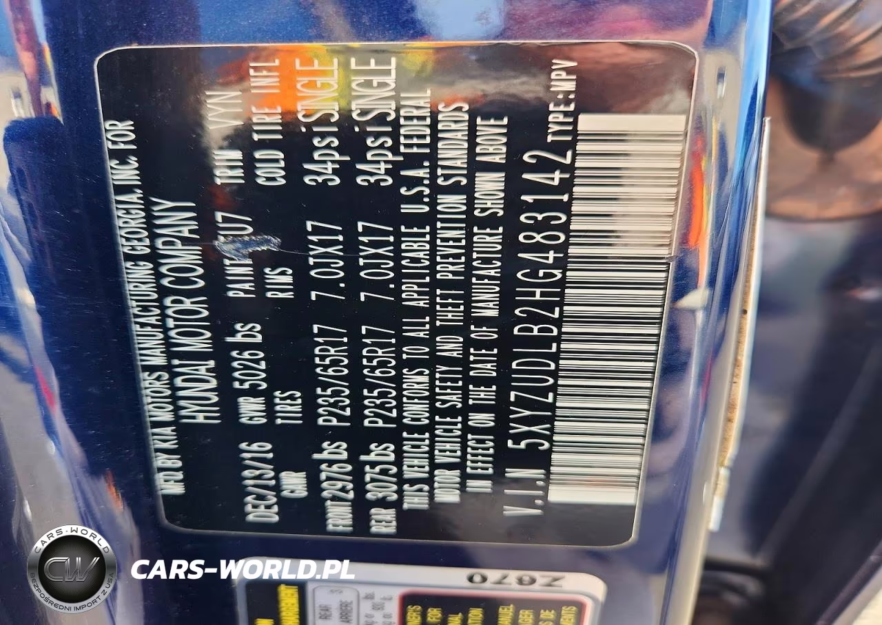 2017 Hyundai Santa Fe Sport 2.4L VIN:5XYZUDLB2HG483142 - 13