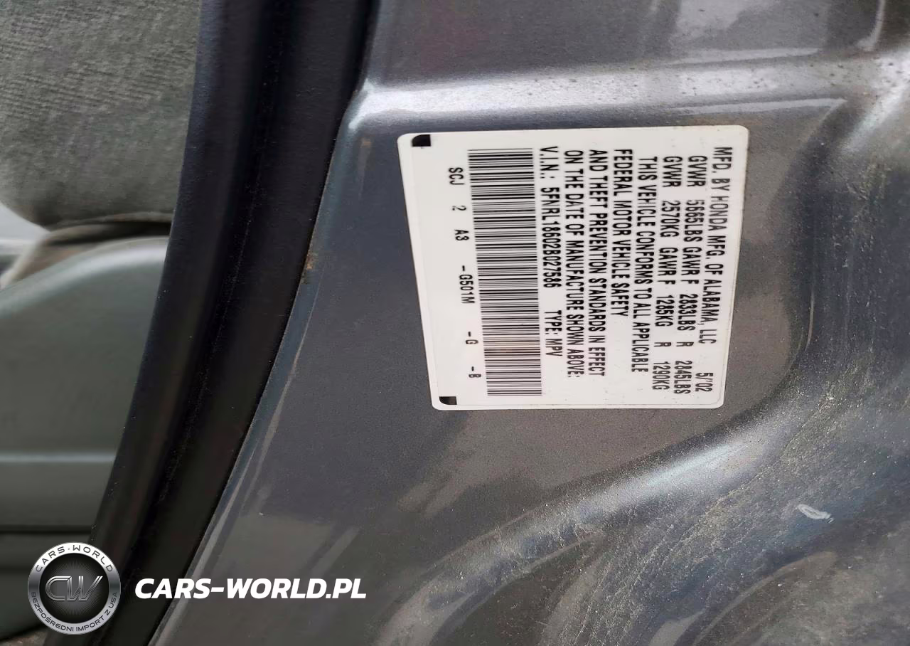 2002 Honda Odyssey Ex VIN:5FNRL18602B027586 - 12