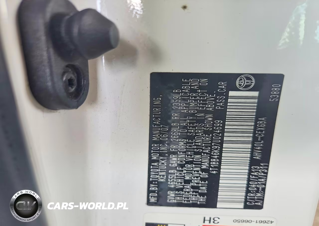 2007 Toyota Camry Hybrid VIN:4T1BB46K97U024699 - 12